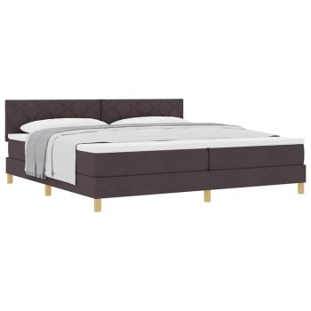Boxspringbett mit Matratze Dunkelbraun 200x200 cm Stoff