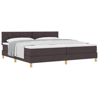 Boxspringbett mit Matratze Dunkelbraun 200x200 cm Stoff