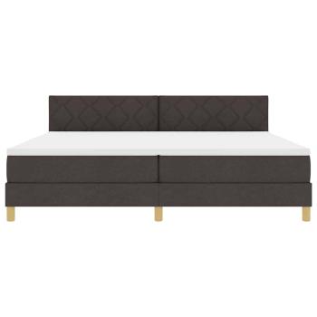 Boxspringbett mit Kissen Dunkelbraun 200 x 200 cm Stoff