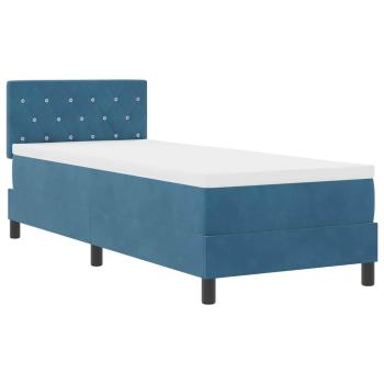 Boxspringbett mit Matratze Dunkelblau 80x200 cm Samt