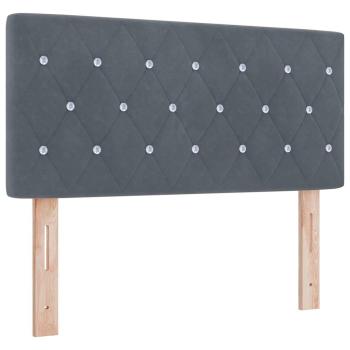 Boxspringbett mit Matratze Dunkelgrau Einzelvelours