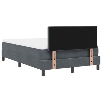 Boxspringbett mit Matratze Dunkelgrau 120x200 cm Samt