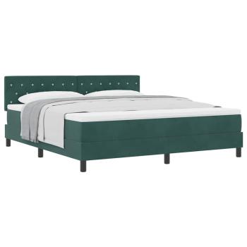 Boxspringbett mit Matratze Dunkelgrün Super King Velours