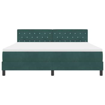 Boxspringbett mit Matratze Dunkelgrün Super King Velours