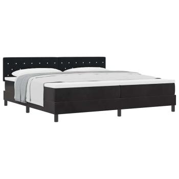 Boxspringbett mit Matratze Schwarz 200x200 cm Velvet