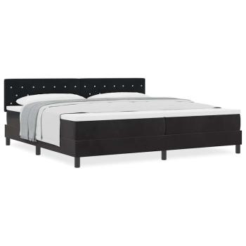 Boxspringbett mit Matratze Schwarz 200x200 cm Velvet