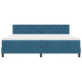 Boxspringbett mit Matratze Dunkelblau 200x200 cm Samt