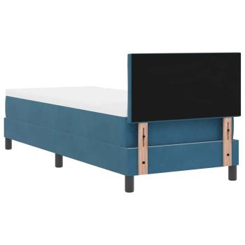 Boxspringbett mit Matratze Dunkelblau 80x200 cm Samt