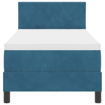 Boxspringbett mit Matratze Dunkelblau 80x200 cm Samt