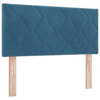 Boxspringbett mit Matratze Dunkelblau 100x200 cm Samt