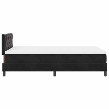 Boxspringbett mit Matratze Schwarz 120x200 cm Samt