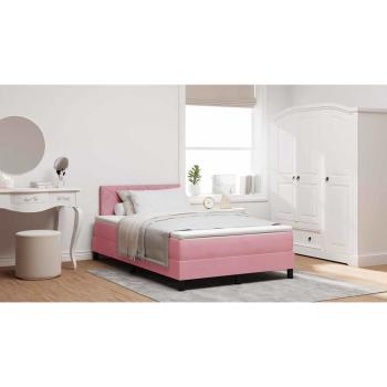 Boxspringbett mit Matratze Rosa 120x200 cm Samt