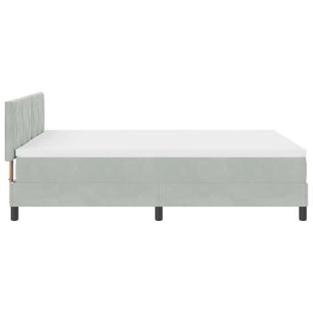 Boxspringbett mit Matratze Hellgrau 140x190 cm Samt
