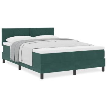 Boxspringbett mit Matratze Dunkelgrün 140x190 cm Velvet