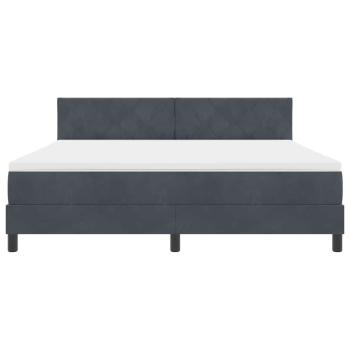 Boxspringbett mit Matratze Dunkelgrau Super King Velvet