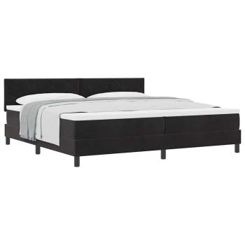 Boxspringbett mit Matratze Schwarz 200x200 cm Samt