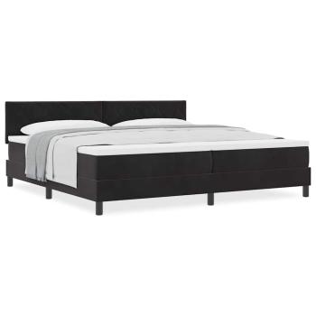 Boxspringbett mit Matratze Schwarz 200x200 cm Samt