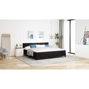 Boxspringbett mit Matratze Schwarz 200x200 cm Samt