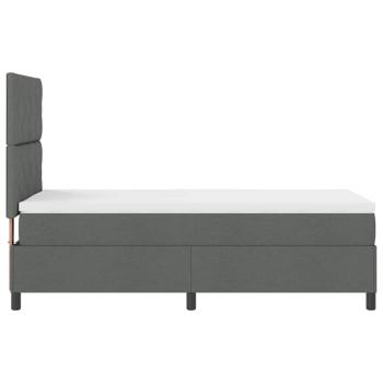 Boxspringbett mit Matratze Dunkelgrau 90x200 cm Stoff