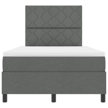 Boxspringbett mit Matratze Dunkelgrau Klein Doppelstoff