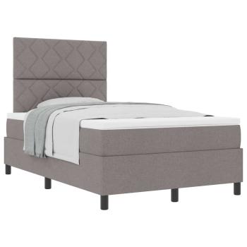 Boxspringbett mit Matratze Taupe Kleines Doppelbett Stoff