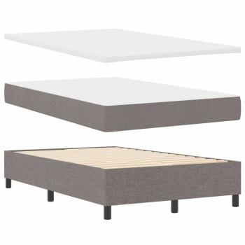 Boxspringbett mit Matratze Taupe Kleines Doppelbett Stoff