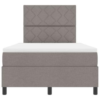 Boxspringbett mit Matratze Taupe Kleines Doppelbett Stoff