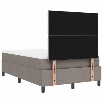 Boxspringbett mit Matratze Taupe Kleines Doppelbett Stoff