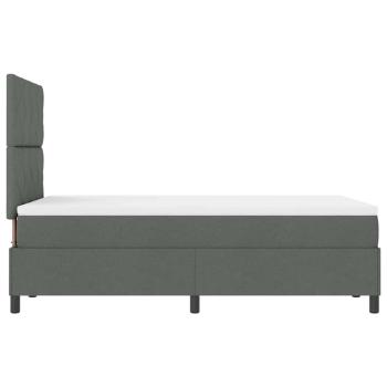 Boxspringbett mit Matratze Dunkelgrau 120x200 cm Stoff