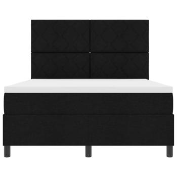 Boxspringbett mit Matratze Schwarz 140x200 cm Stoff