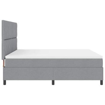 Boxspringbett mit Matratze Hellgrau Super King Stoff