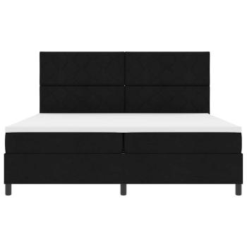 Boxspringbett mit Matratze Schwarz 200x200 cm Stoff