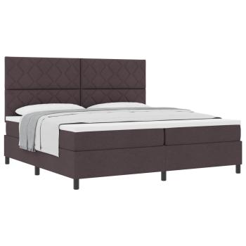 Boxspringbett mit Matratze Dunkelbraun 200x200 cm Stoff