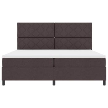 Boxspringbett mit Matratze Dunkelbraun 200x200 cm Stoff