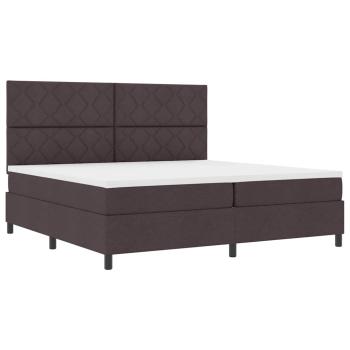 Boxspringbett mit Matratze Dunkelbraun 200x200 cm Stoff