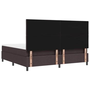 Boxspringbett mit Matratze Dunkelbraun 200x200 cm Stoff