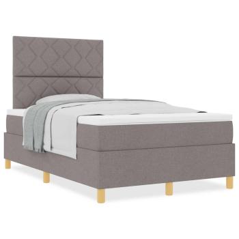 Boxspringbett mit Matratze Taupe 120x200 cm Stoff