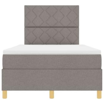Boxspringbett mit Matratze Taupe 120x200 cm Stoff
