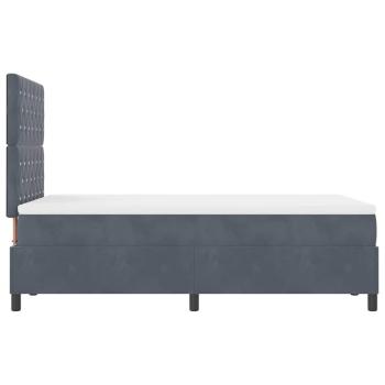 Boxspringbett mit Matratze Dunkelgrau 120x200 cm Velvet