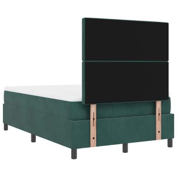 Boxspringbett mit Matratze Dunkelgrün 120x200 cm Velvet