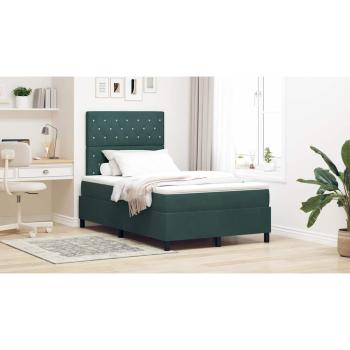 Boxspringbett mit Matratze Dunkelgrün 120x200 cm Velvet