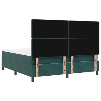 Boxspringbett mit Matratze Dunkelgrün Super King Velvet