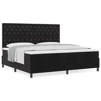 Boxspringbett mit Matratze Schwarz 200x200 cm Samt