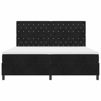 Boxspringbett mit Matratze Schwarz 200x200 cm Samt