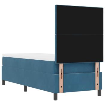 Boxspringbett mit Matratze Dunkelblau 80x200 cm Samt