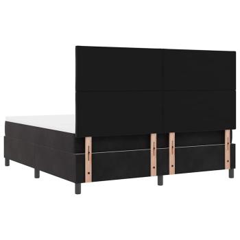 Boxspringbett mit Matratze Schwarzes Super King Samt