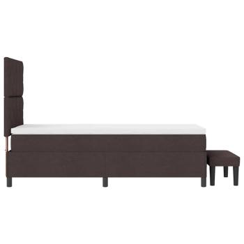 Boxspringbett mit Matratze & Bank Dunkelbraun 90x190 cm Stoff