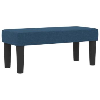 Boxspringbett mit Matratze & Bank Blau 90x200 cm Stoff