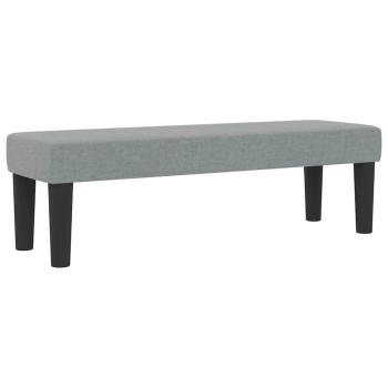 Boxspringbett mit Matratze & Bank Hellgrau 200x200 cm Stoff
