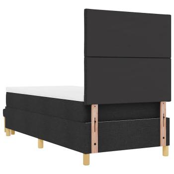 Boxspringbett mit Kissen Schwarz 200 x 100 cm Stoff